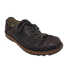 Dr. Martens Oxford Shoes Mens 11 Brown Leather Canvas Comfort Lace Up